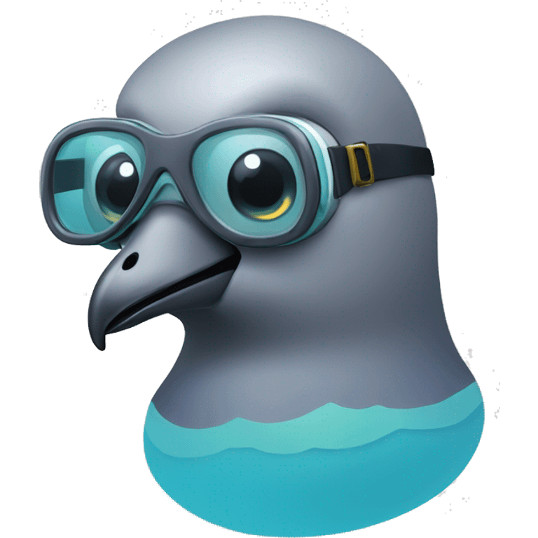 pigeon wearing snorkel emoji