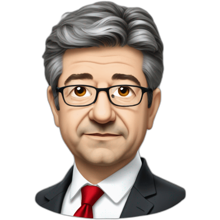 Jean-Luc Mélenchon, Red tie  emoji