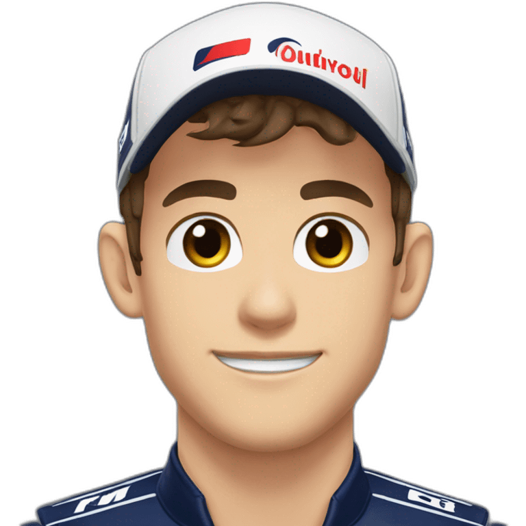 pierre gasly qui conduis une f1 emoji