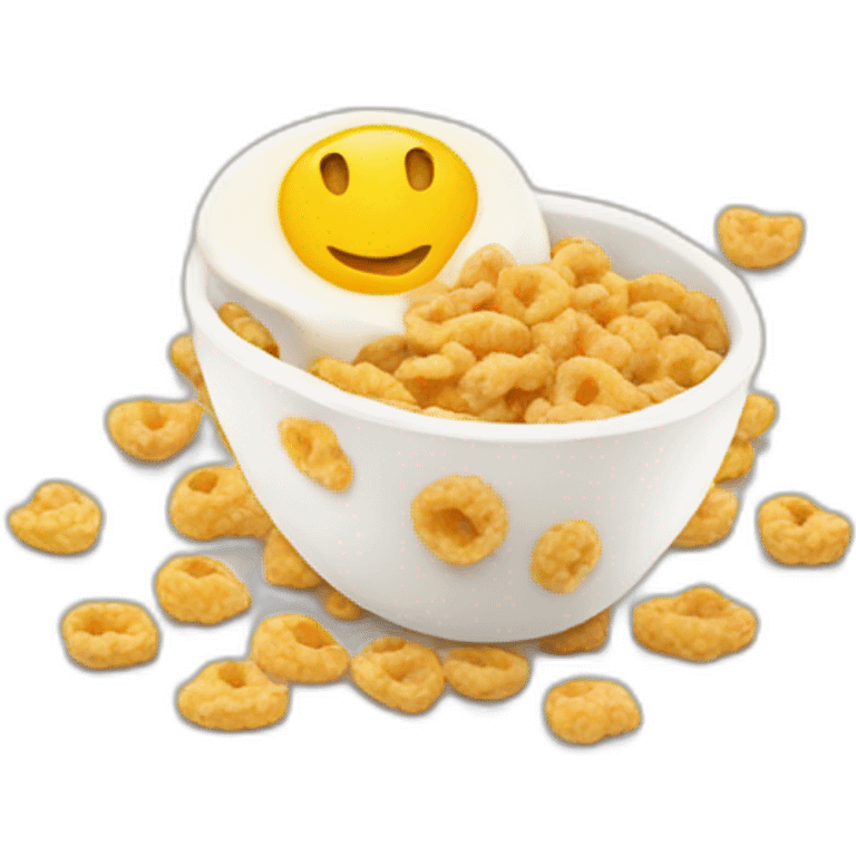 Cereals in milk emoji