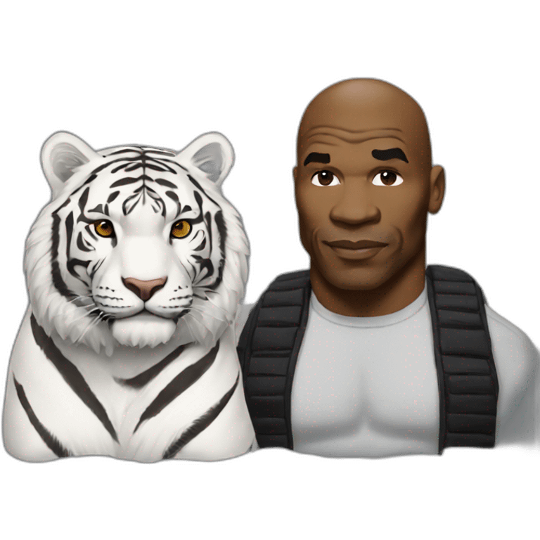 Mike tyson with white tiger emoji