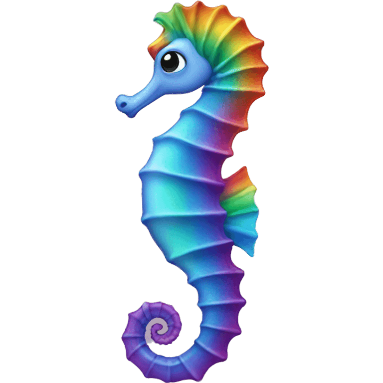 Seahorse reinbow emoji