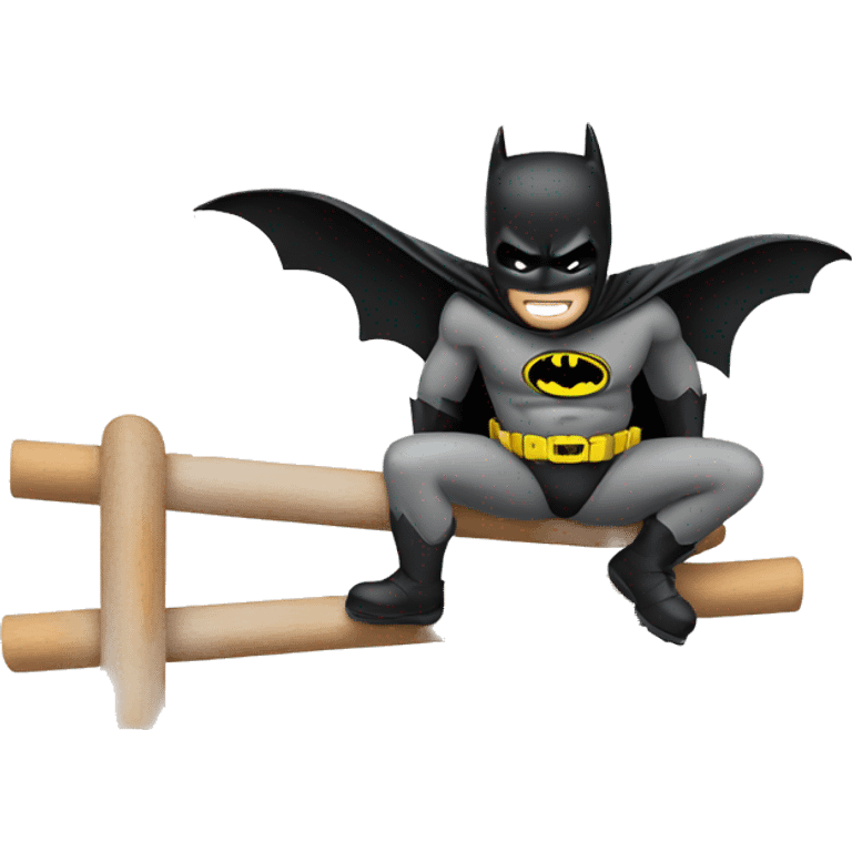 Batman on a seesaw emoji