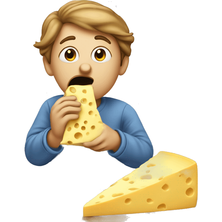 Person smelling stinky cheese emoji