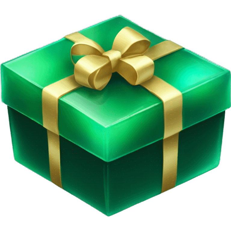 emerald glass gift box emoji