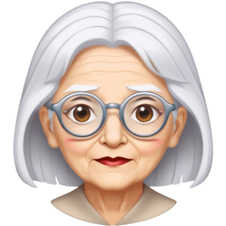 blunt grand maa with spects and white hair emoji