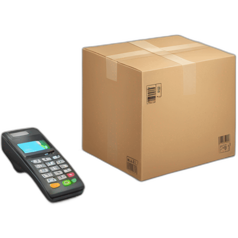 Phone scanning a parcel emoji