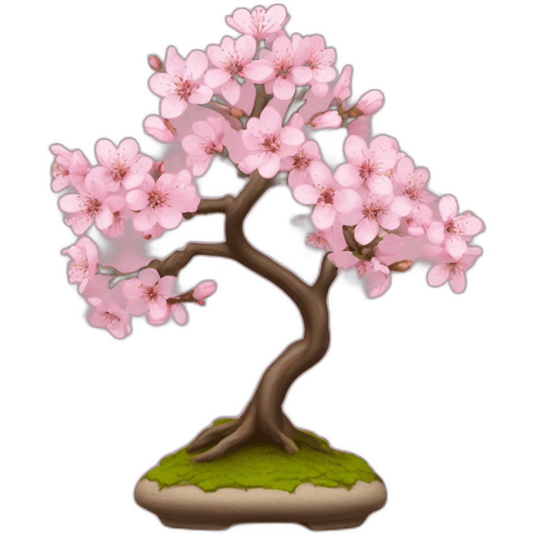 miniature bonsaï tree cherry blossoms emoji