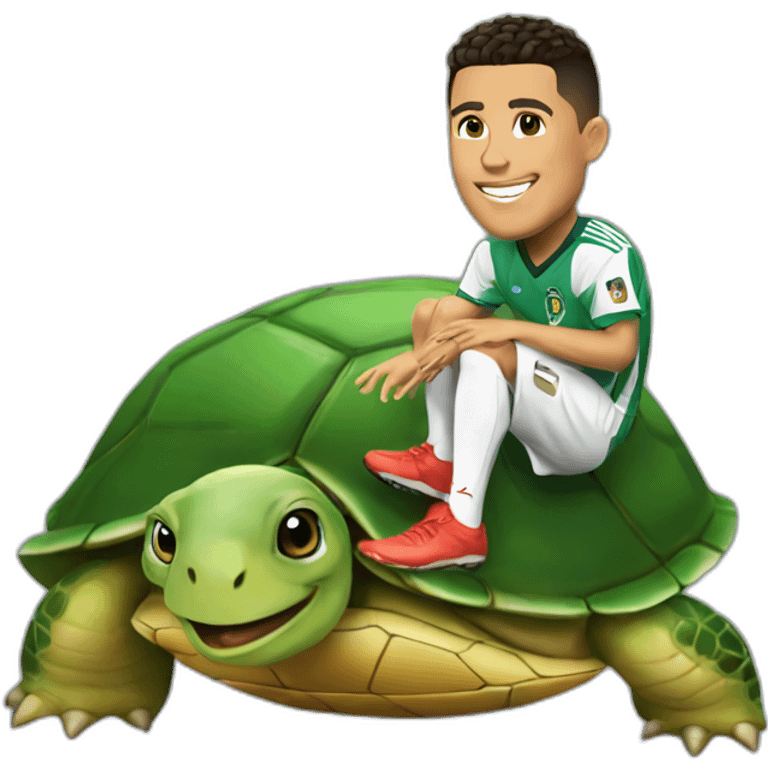 Ronaldo on a turtle emoji