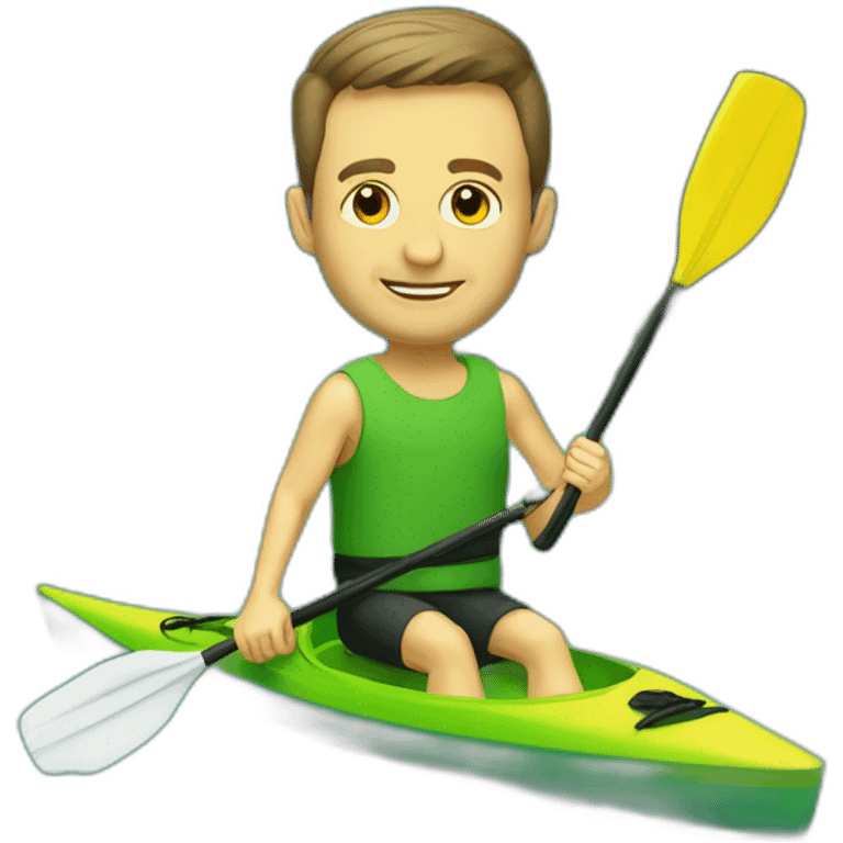 Zelensky is sitting on a kayak emoji