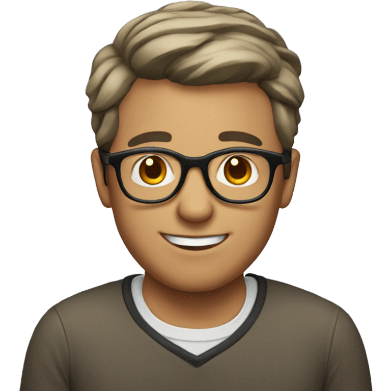 olg guy with short hair and glasses emoji