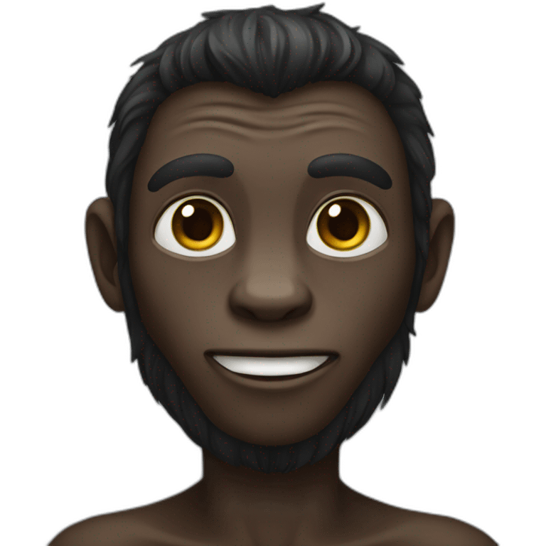 Black monkey human emoji