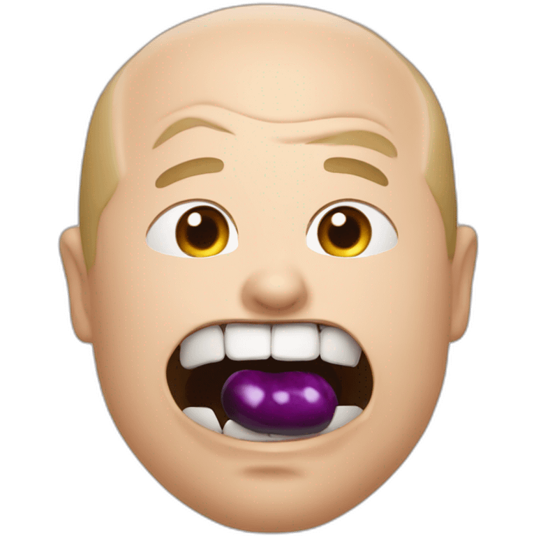 putin aubergine in mouth emoji