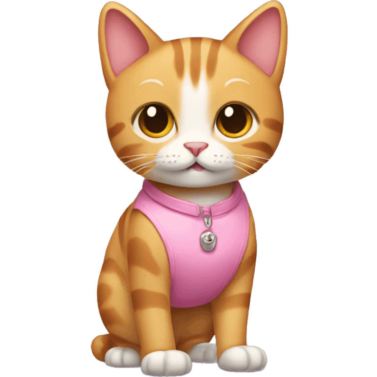 standing cat wearing pink shoes emoji