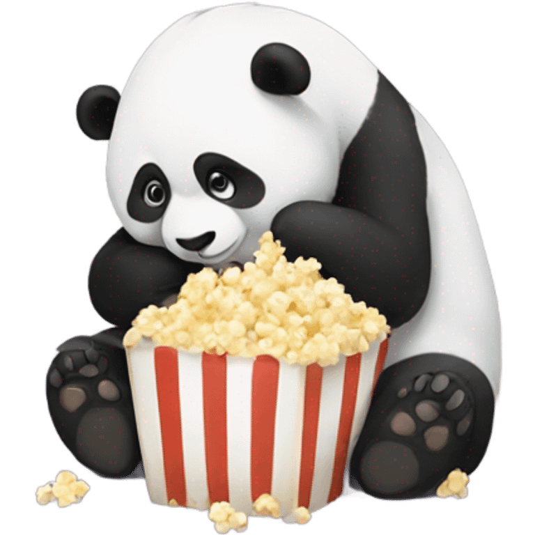 Panda eating popcorn  emoji