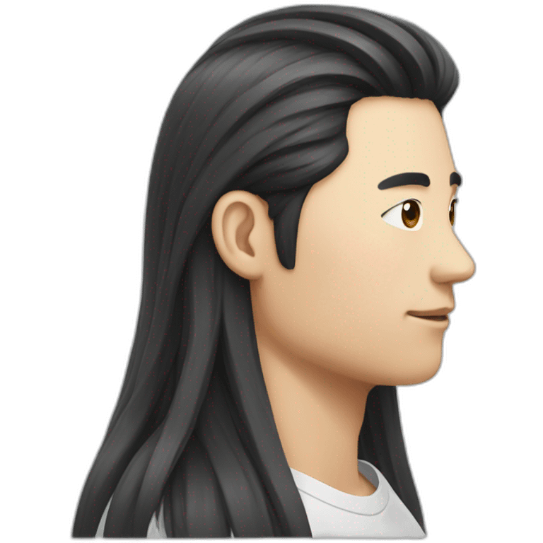 Long hair-korean-man emoji