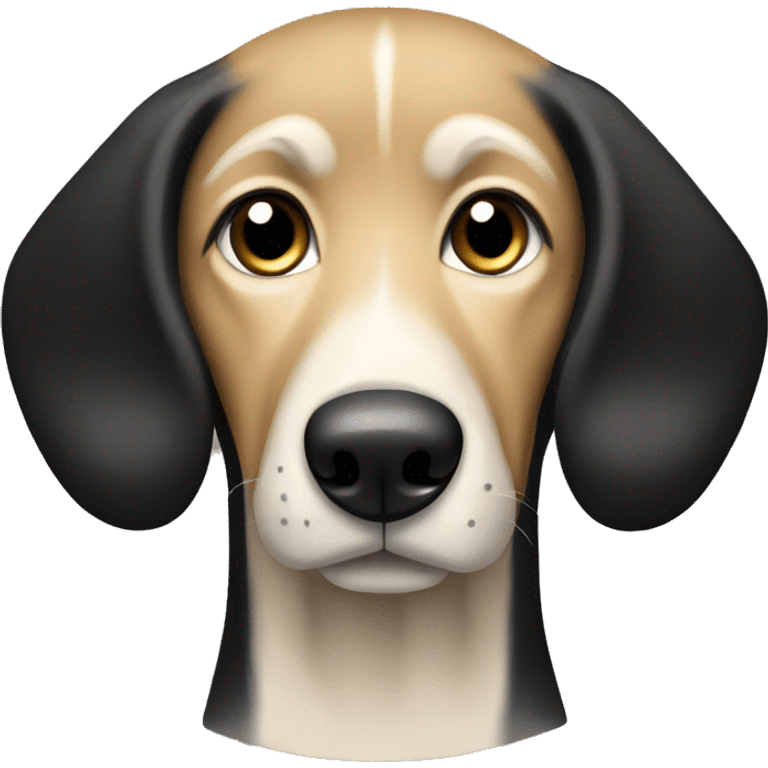 Finnish lapphound, black and beige emoji