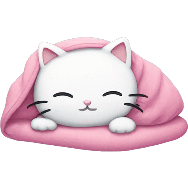 hellokitty cat sleeping cutely emoji