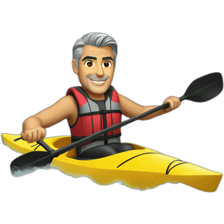 George clooney kayaking emoji