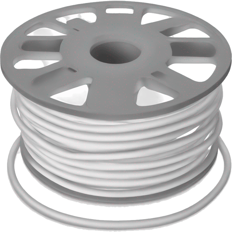 Filament Spool, top and bottom in white emoji