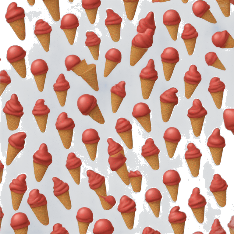 Red ice cream cone emoji