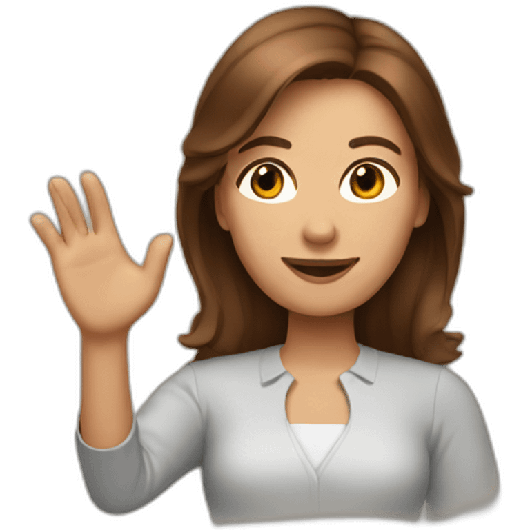 brown hair woman tipping hand emoji