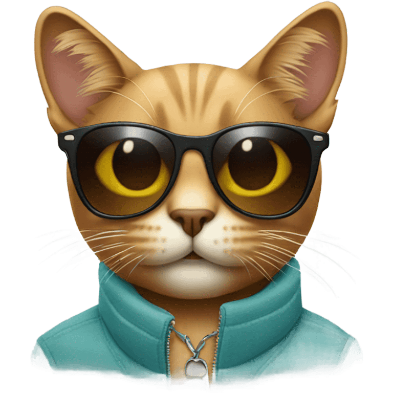 Cat with sunglasses emoji