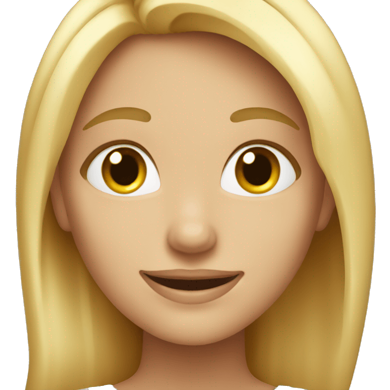 smiling girl with blonde hair emoji