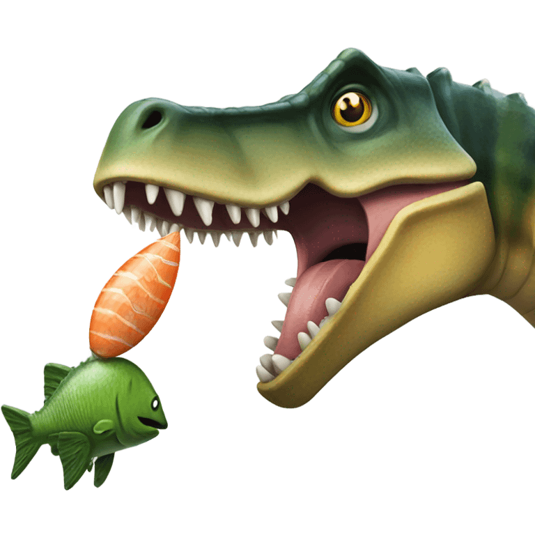 Spinosaurus eating fish emoji