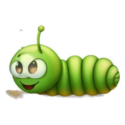 caterpillar under a big magnifying glass sticker