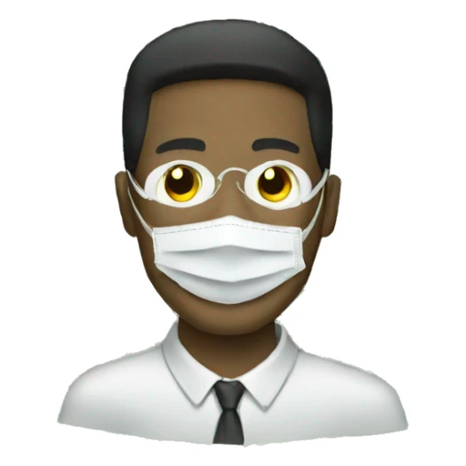 educated man wearing eye mask made of money sticker