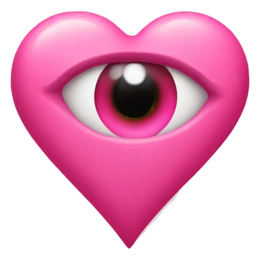 heart eye emoji with pink hearts  sticker