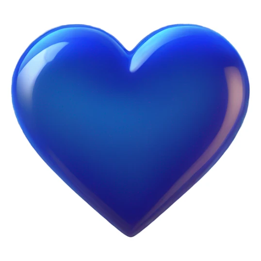 Neon glass cobalt heart  sticker