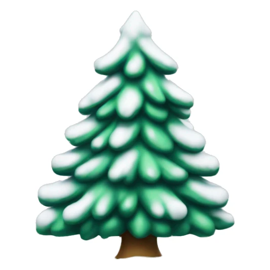 Snowy Christmas tree sticker