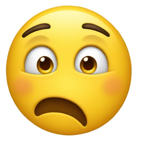 default yellow emoji groaning with hand on face; visibly annoyed sticker