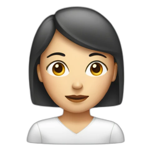 woman head on a computer sticker