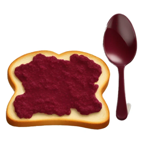 burgundy plate with butter toast sticker