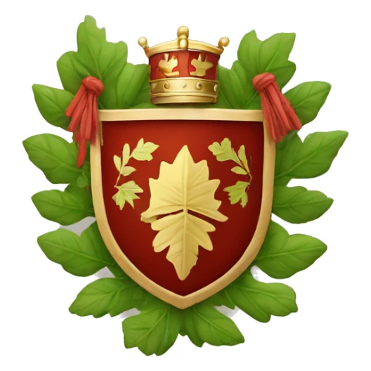 Coat of arms with leafs  sticker