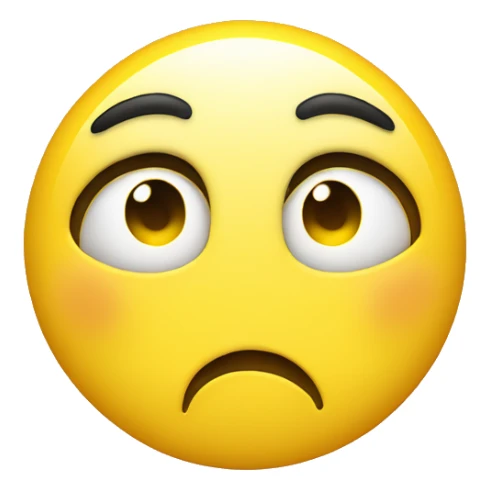 blank stare with tongue out yellow circle emoji sticker