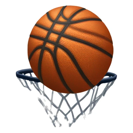 Pelota de baloncesto con una corona encima  sticker