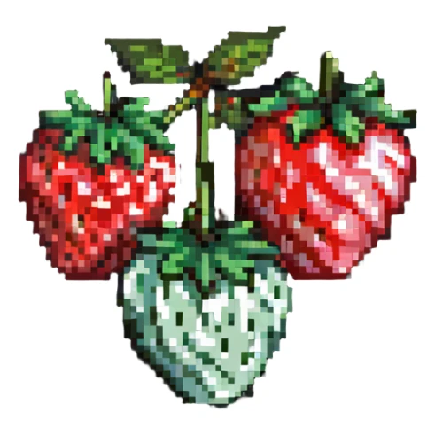 three strawberry tanghulu sticker