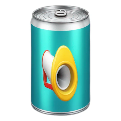 Can with air horn on top sticker