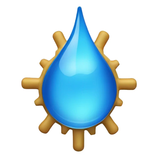 A blue droplet of water with a gear symbol inside it, representing flow control & engineering expertise.
Alternatively, a faucet with water flowing out, symbolizing water management & distribution. sticker