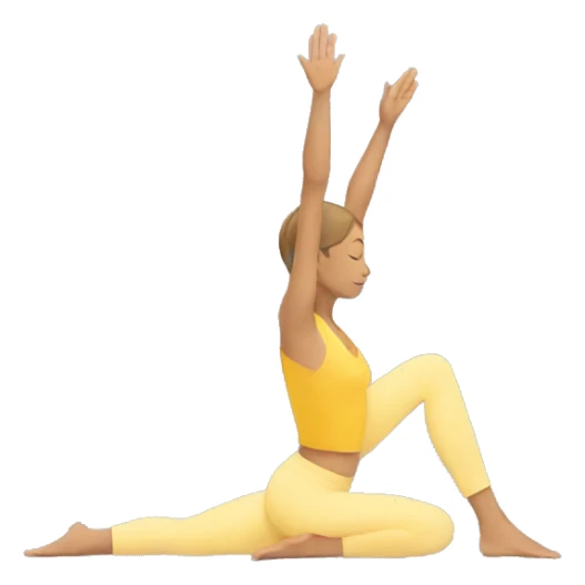 person with yellow skin tone doing yoga sticker