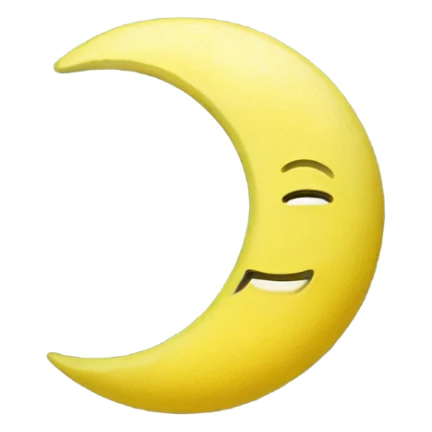 moon grey and full, with a lemon turning around the moon sticker