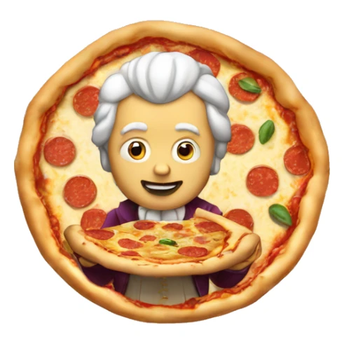 Mozart qui mange une pizza sticker