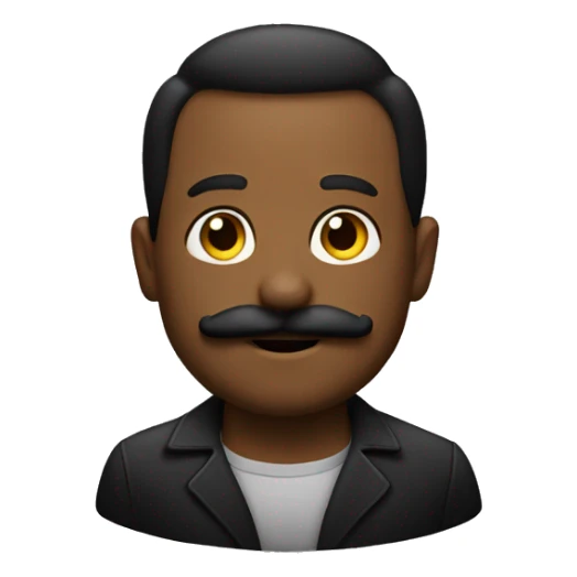 homme noir avec une petite moustache sticker