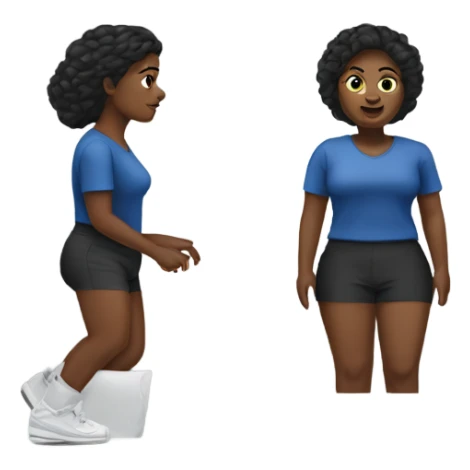 Black heavy set amputee women with one missing leg below the knee  sticker