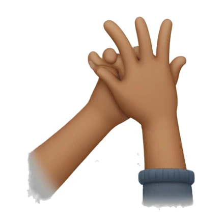 Holding hands up saying not me I didn’t do it sticker