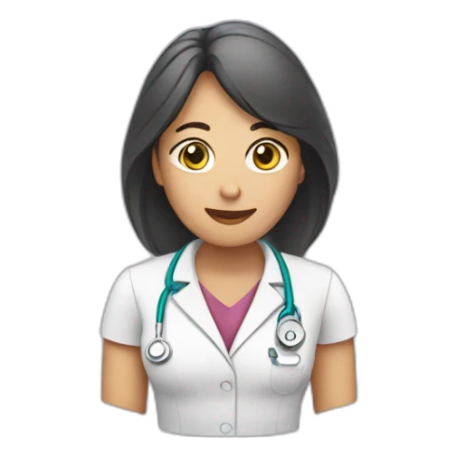 mujer especialista en salud sticker